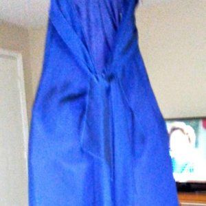 Blue Silk Evening Gown